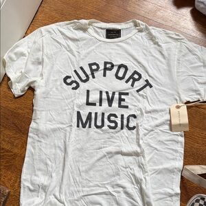 Retrobrand White 'Support Live Music' T-Shirt